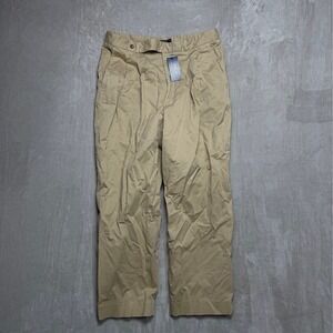 New Men's Beverly Hills Polo club Khaki Pleated Classic Fit Dress Pants Size 14